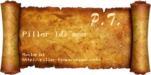 Piller Tímea névjegykártya